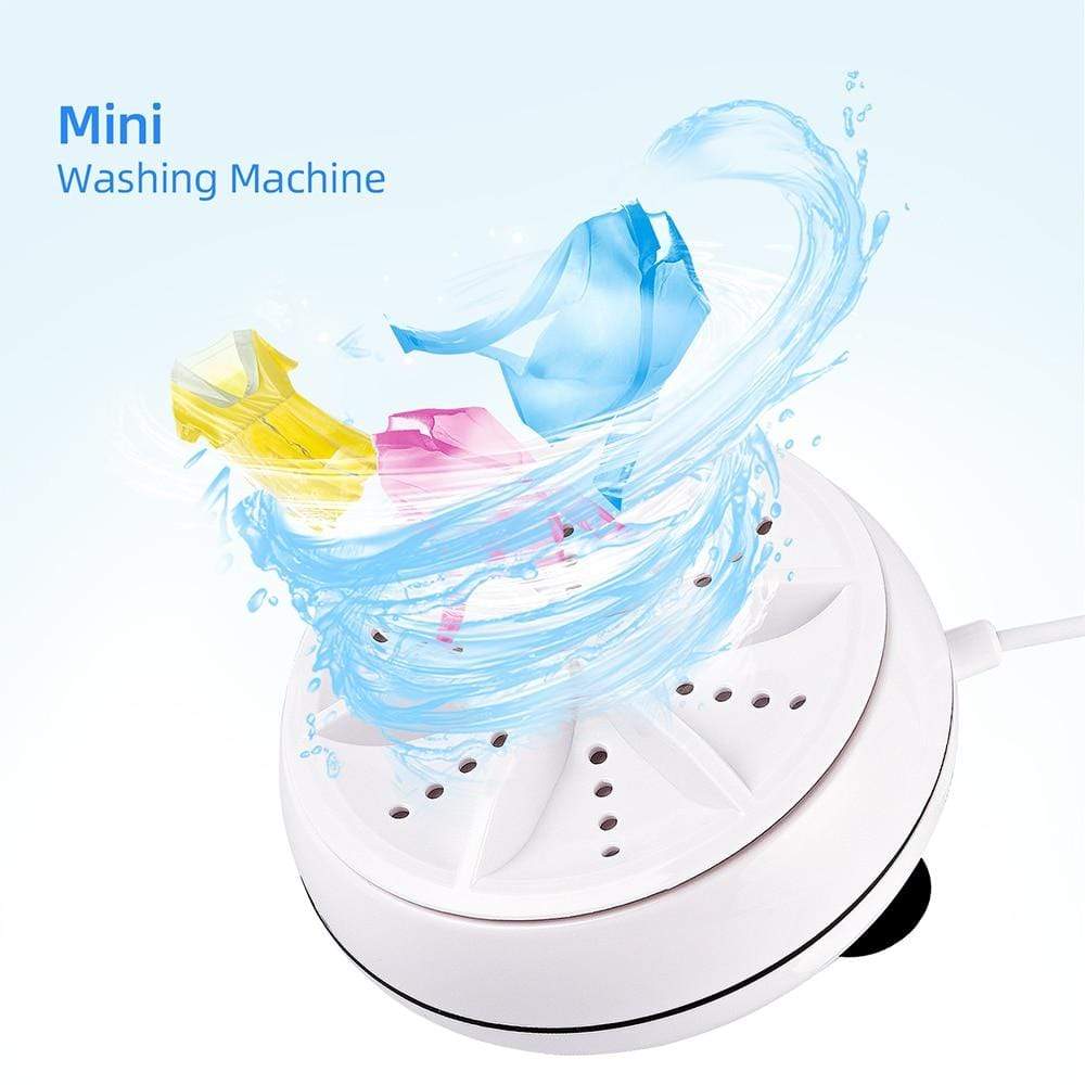 Mini Portable Washing Machine Ultrasonic Turbo Washer for Home and