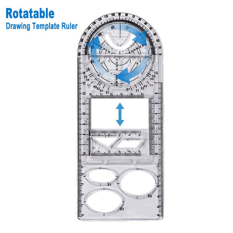 Multifunctional Rotatable Geometric Ruler – SearchFindOrder