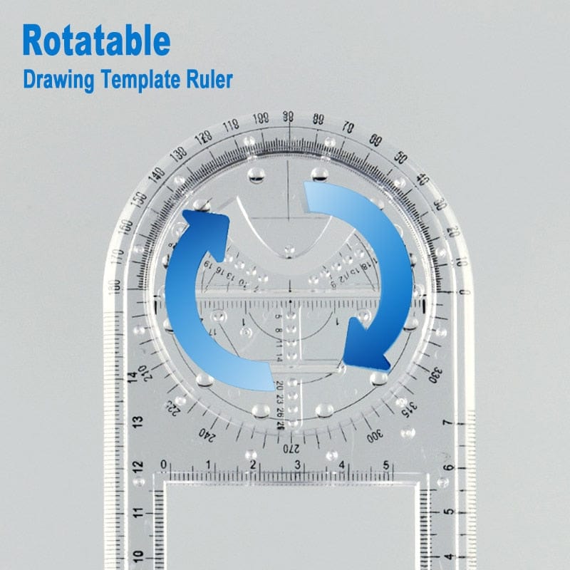 Multifunctional Rotatable Geometric Ruler – SearchFindOrder