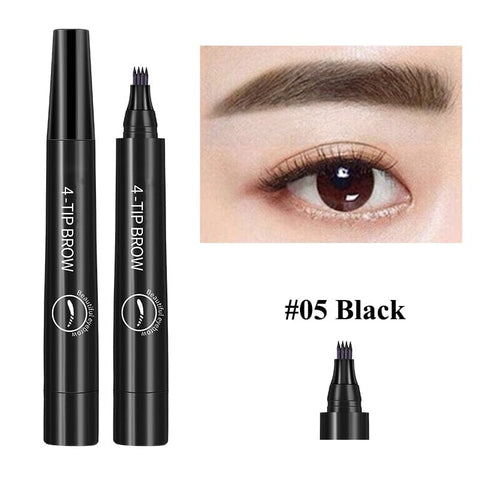 SearchFindOrder Natural black Enhanced 4-Tip Precision Microblading Eyebrow Tattoo Pen for Flawless Brow Shaping