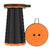 SearchFindOrder orange-black Portable Retractable Folding Stool
