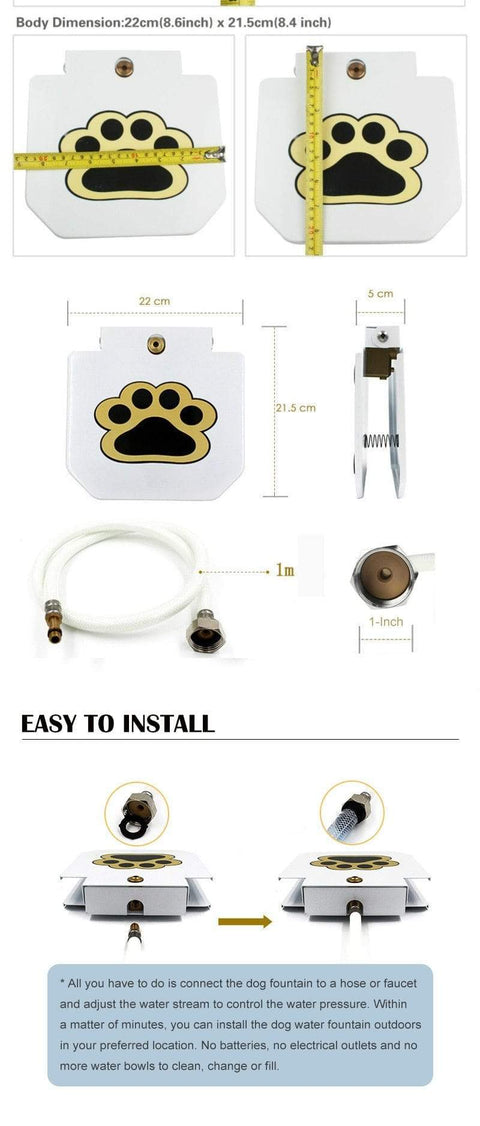 SearchFindOrder Outdoor Dog Water Paw Activated Step Fountain