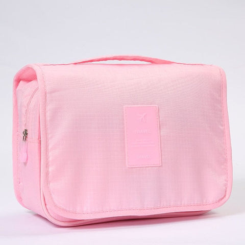 SearchFindOrder Pink / China Waterproof Travel Cosmetic Toiletries Bag with Hook