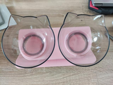 SearchFindOrder Pink Double Bowls The Amazing  Orthopedic Cat Bowl