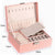 SearchFindOrder Pink Double-Layer Jewelry Box High Capacity