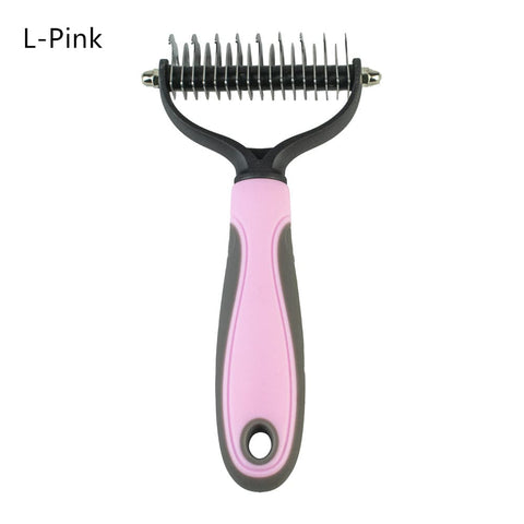 SearchFindOrder Pink / L Double-Sided Shedding Knot Cutter Tool for Dogs and Cats
