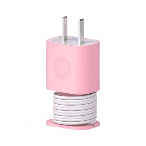 SearchFindOrder Pink Silicone Charging Cable Organizer Protector