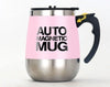 SearchFindOrder Pink Stainless Steel Magnetized Self Stirring Mug