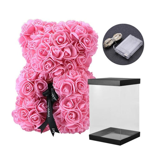 SearchFindOrder Pink With Box & LED The Rose Bear