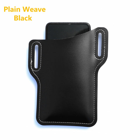 SearchFindOrder Plain Weave Black Portable Multifunctional Belt Cellphone Holster