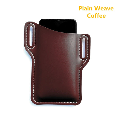 SearchFindOrder Plain Weave Coffee Portable Multifunctional Belt Cellphone Holster