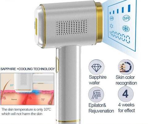 SearchFindOrder Professional Sapphire Laser Epilator Hair Removal Device The World&#39;s First Automatic Skin Detection Professional Pulsed Light Photoepilator