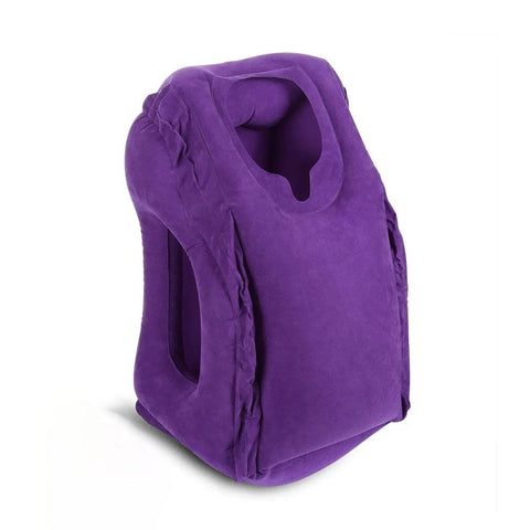 SearchFindOrder Purple / 35X30X55CM Inflatable Headrest Travel Pillow
