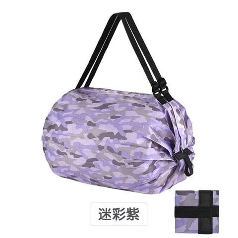 SearchFindOrder Purple Waterproof Reusable Foldable Shopping and Travel Bag