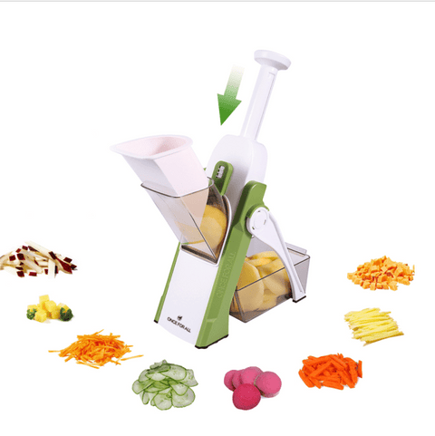 SearchFindOrder Push Down Style Green 5-in-1 Multifunctional Fast & Easy Slicer