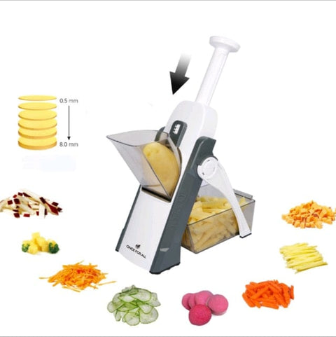 SearchFindOrder Push Down Style Grey 5-in-1 Multifunctional Fast & Easy Slicer