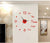 SearchFindOrder Red / Large 37 Inch Modern Wall Clock DIY Timepiece