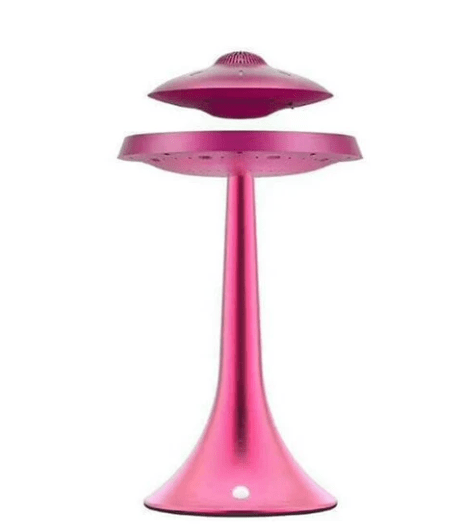 SearchFindOrder Red Magnetic Levitating UFO Lamp With Bluetooth Speaker