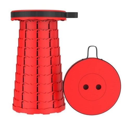 SearchFindOrder red Portable Retractable Folding Stool