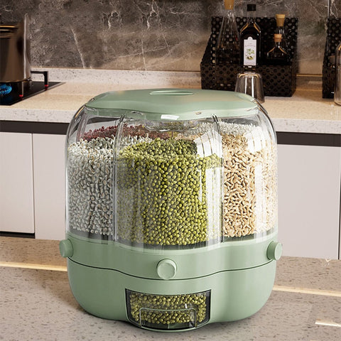 SearchFindOrder Rotatable Transparent Grain Seed Rice Cereal Dispenser