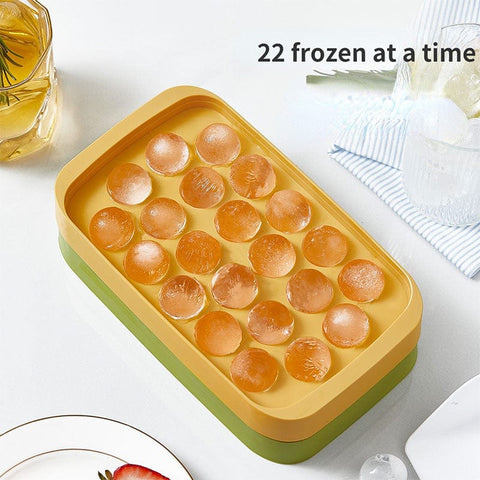 SearchFindOrder Round Ice Cube Tray with Storage with Swift Release