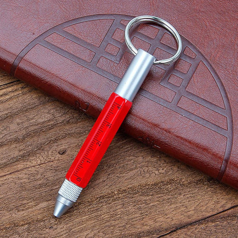 SearchFindOrder round red Multifunctional Touch Screen Keychain Screw Driver Pen