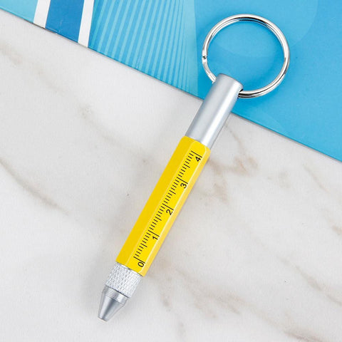 SearchFindOrder round yellow Multifunctional Touch Screen Keychain Screw Driver Pen