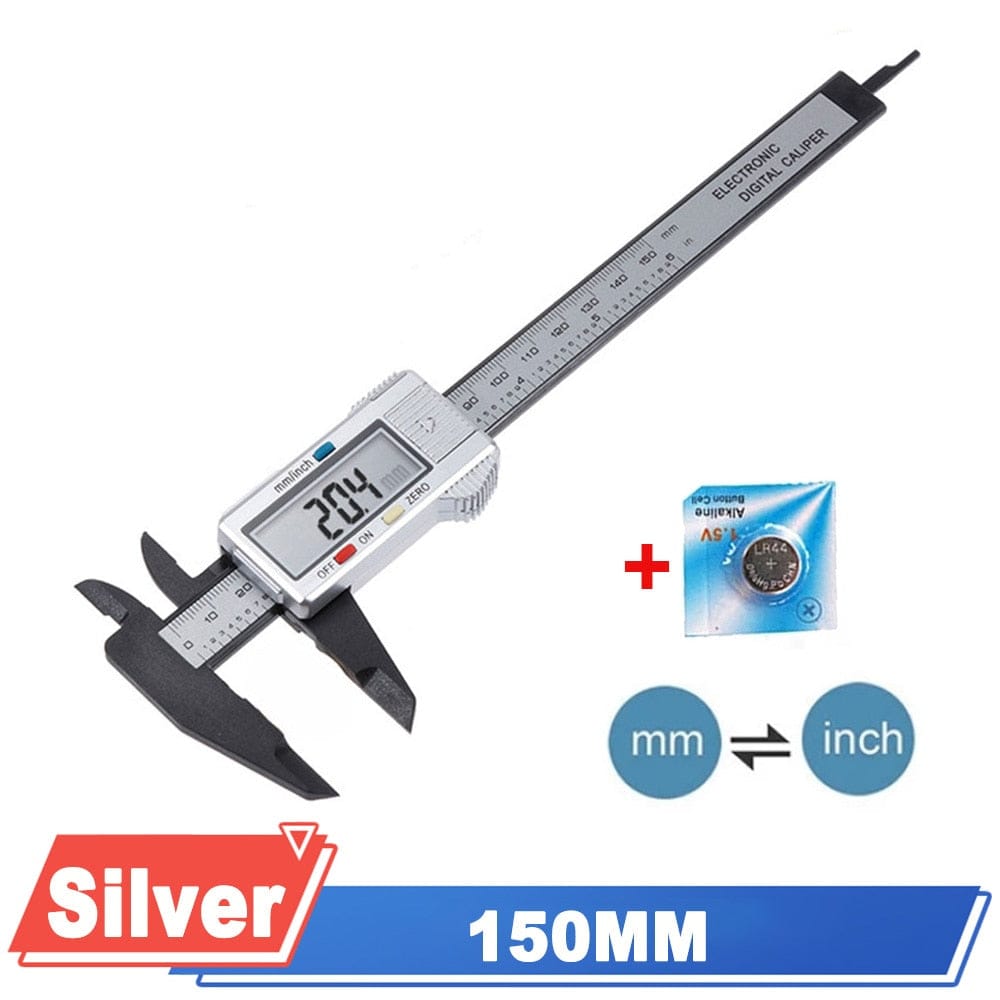 150mm / 6" Digital LCD Vernier Caliper - Stainless Steel Micrometer Measuring Tool