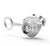 SearchFindOrder Silver / China Mini Supercharger Turbo Fan Keychain 300 Lumens Flashlight with Sound Effects