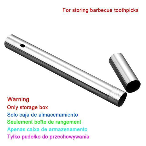 SearchFindOrder Skwere Case Only Barbecue Reusable Grill Stainless Steel Skewers