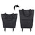 SearchFindOrder Small Black Foldable Shopping Trolley Bag with Wheels