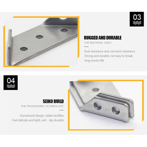 SearchFindOrder Stainless Steel Corner Connections For Furniture (4 Pieces)