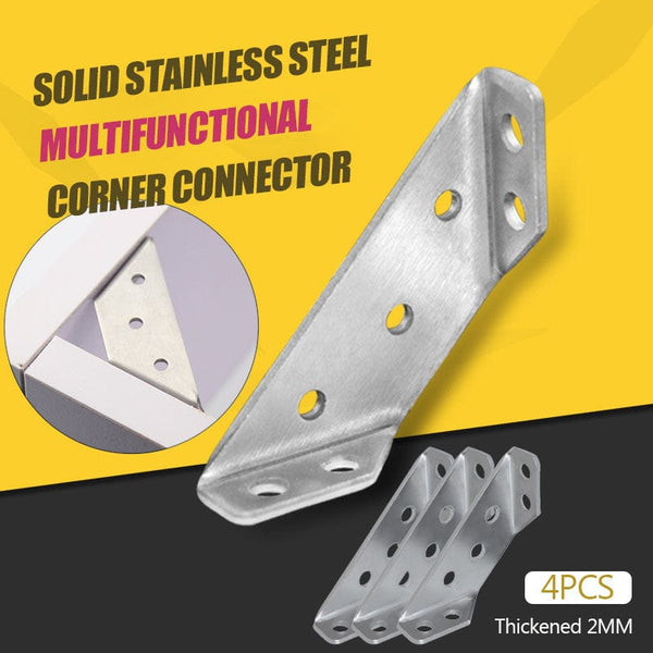 SearchFindOrder Stainless Steel Corner Connections For Furniture (4 Pieces)