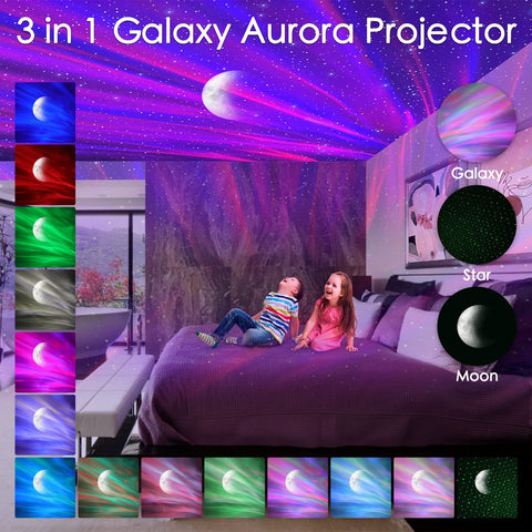 SearchFindOrder Stary Sky Universe Night Light LED Projector with White Noise
