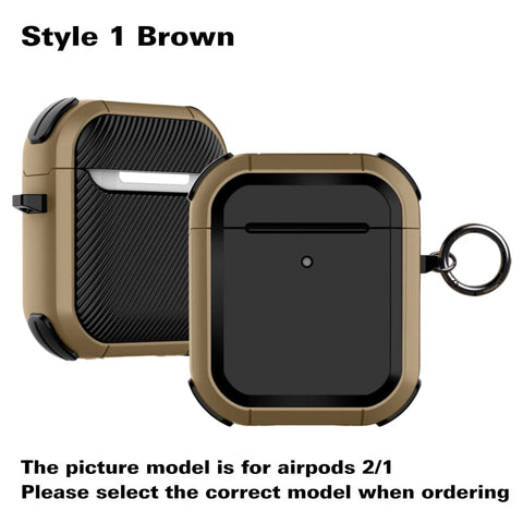 SearchFindOrder Style 1 Brown / For Airpods 3 2021 Shockproof Protective Cover for Apple AirPods 1, 2 and Pro