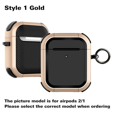 SearchFindOrder Style 1 Gold / For Airpods 3 2021 Shockproof Protective Cover for Apple AirPods 1, 2 and Pro