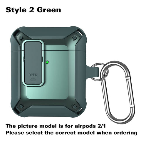 SearchFindOrder Style 2 Green / For Airpods 3 2021 Shockproof Protective Cover for Apple AirPods 1, 2 and Pro
