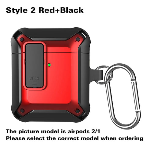 SearchFindOrder Style 2 Redblack / For Airpods 3 2021 Shockproof Protective Cover for Apple AirPods 1, 2 and Pro