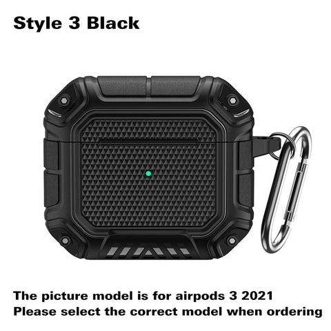 SearchFindOrder Style 3 Black / For Airpods 3 2021 Shockproof Protective Cover for Apple AirPods 1, 2 and Pro