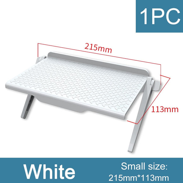 SearchFindOrder Style1-White-Small Practical TV Monitor Organizer Top Storage Shelf