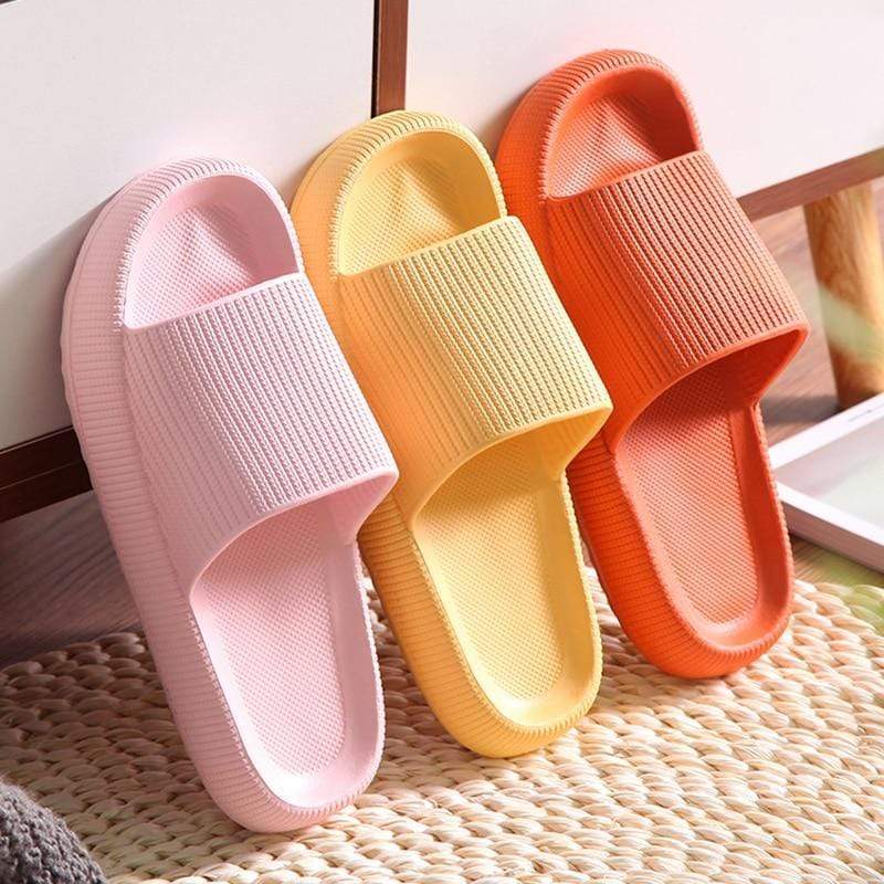 Thick Platform Bathroom Home Slippers 2022 Summer Women Cloud Soft Sole EVA  Indoor Slides Sandals Fashion Non-slip Flip Flops Y