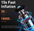 SearchFindOrder The Ultimate Emergency Inflator: Compact, Rapid, Versatile and Portable Mini Digital Tire Inflator with High-Speed Engine, LED Display, Preset Pressure Function, Extra-Long Power Cord, and Built-in LED Flashlight