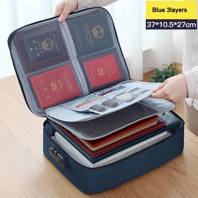 Multifunction Document Travel Bag with Built-in Combination Lock ...