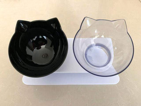 SearchFindOrder Transparent and Black Bowl The Amazing  Orthopedic Cat Bowl