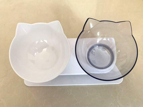 SearchFindOrder Transparent and White Bowl The Amazing  Orthopedic Cat Bowl