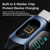 SearchFindOrder Turbo Connect Led Display Fast Phone Charging USB Type-C to USB Type-C Cable