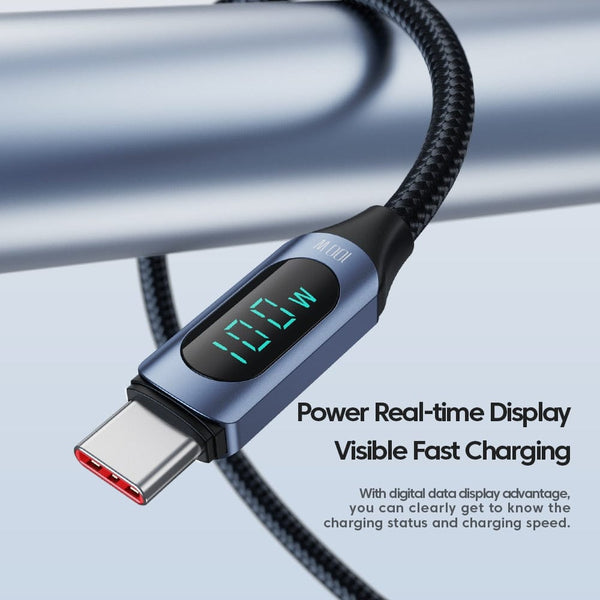 SearchFindOrder Turbo Connect Led Display Fast Phone Charging USB Type-C to USB Type-C Cable