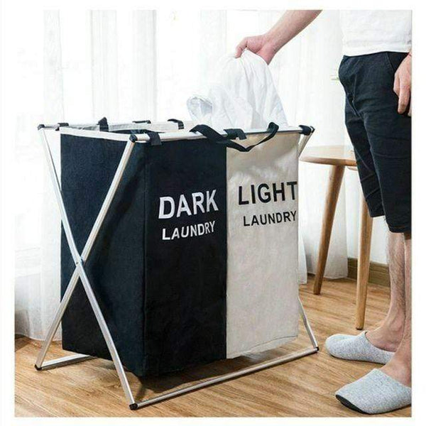 SearchFindOrder Two Tone Basket Sorter Foldable Laundry Basket Sorter