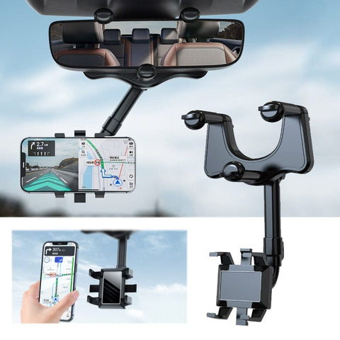 SearchFindOrder Universal Rotating Adjustable Telescopic Rearview Mirror Phone and GPS Mount