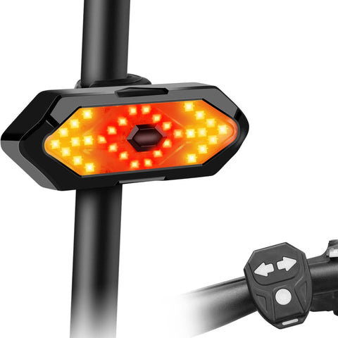 SearchFindOrder USB Rechargeable Wireless Bike Turn Signal LED Lights